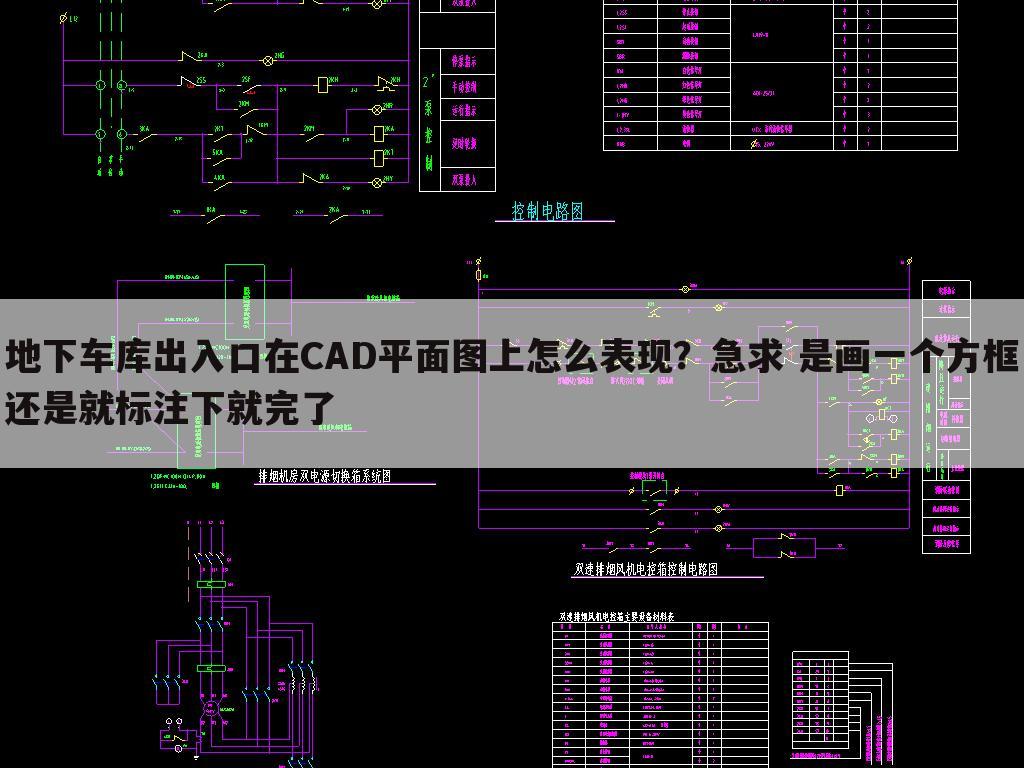 地下车库出入口在CAD平面图上怎么表现?急求 是画一个方框还是就标注下就完了