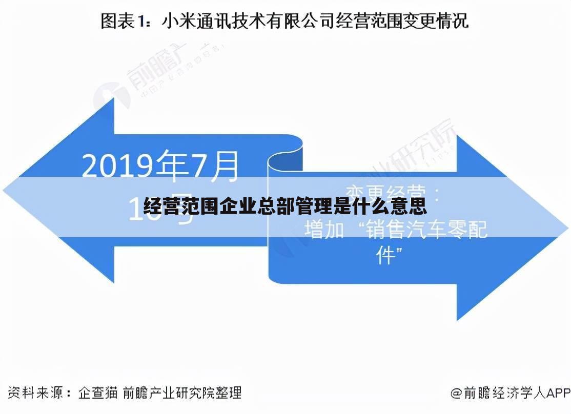 经营范围企业总部管理是什么意思