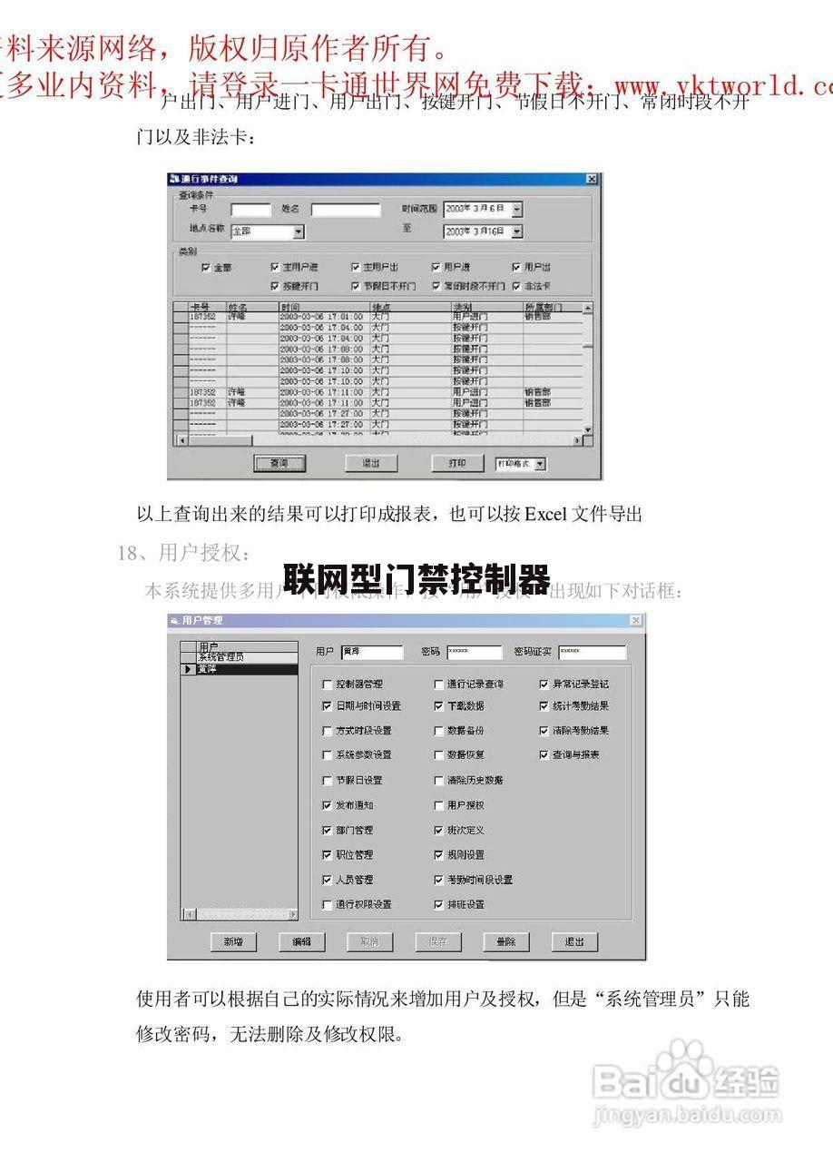 联网型门禁控制器