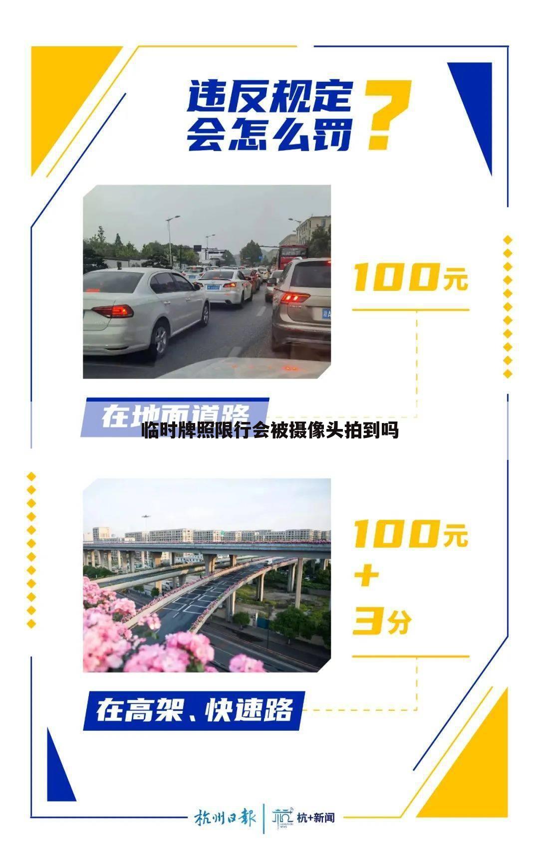 临时牌照限行会被摄像头拍到吗