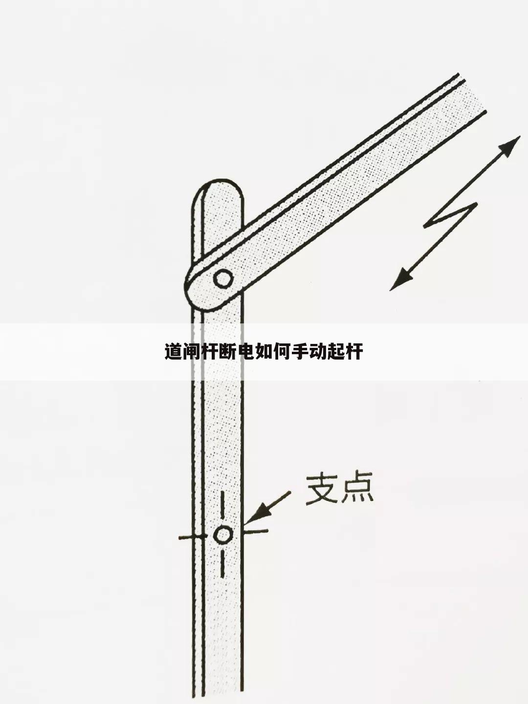 道闸杆断电如何手动起杆