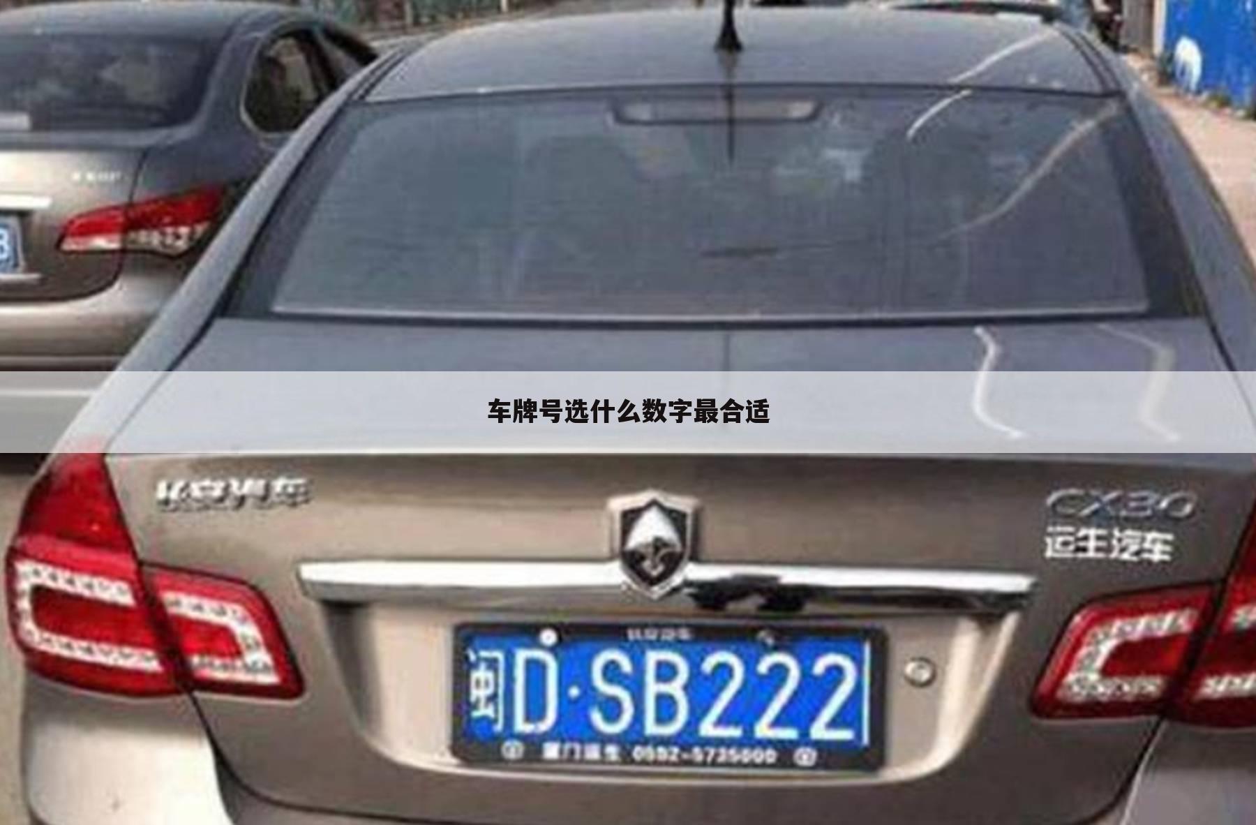 车牌号选什么数字最合适