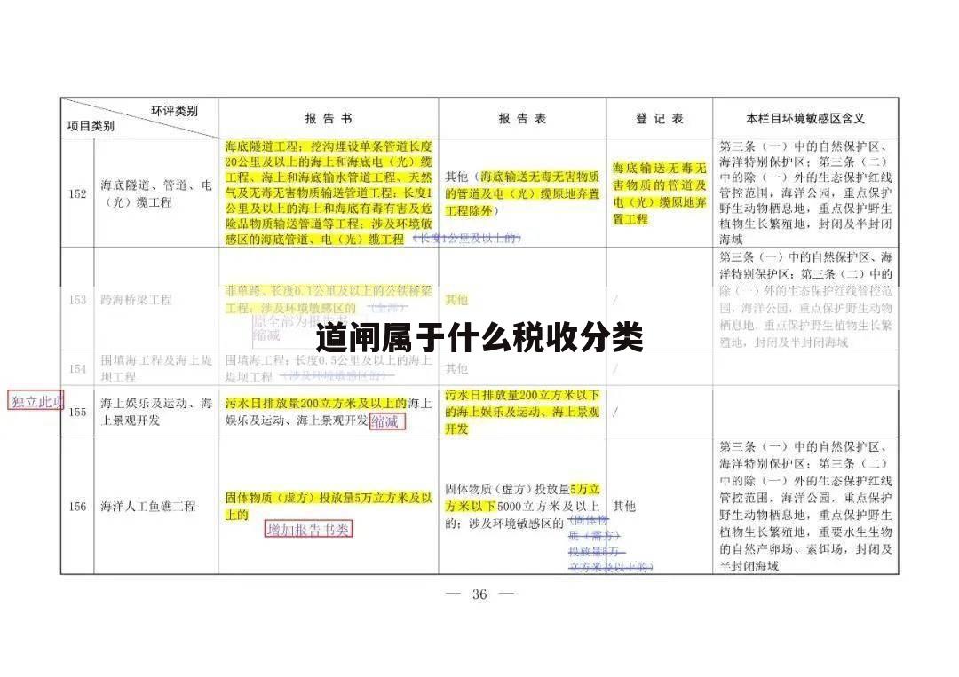 道闸属于什么税收分类