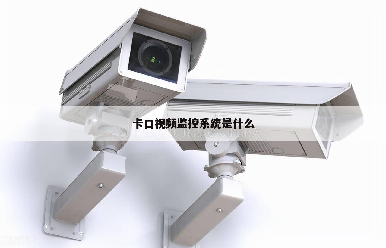 卡口视频监控系统是什么