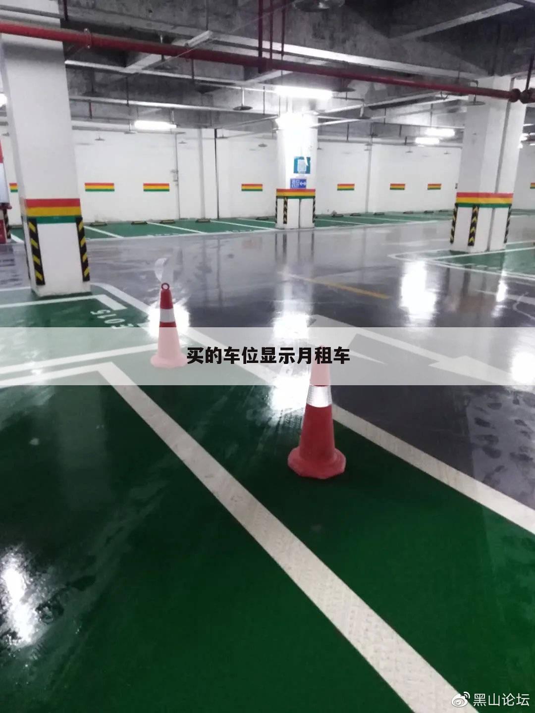 买的车位显示月租车
