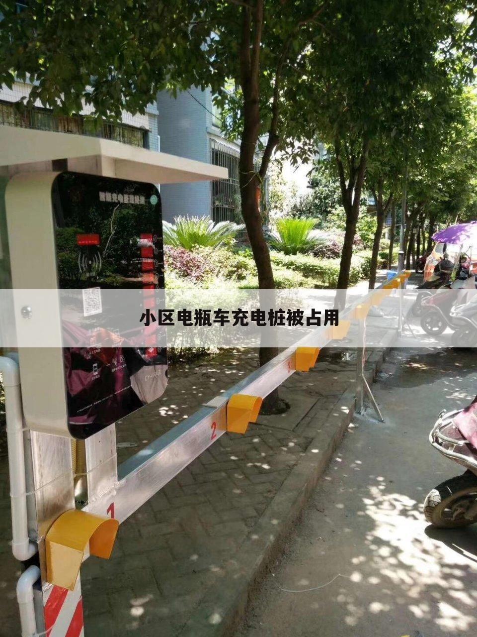 小区电瓶车充电桩被占用