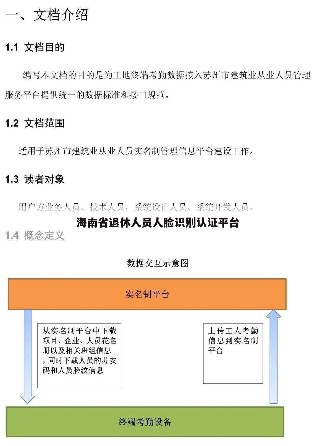 海南省退休人员人脸识别认证平台
