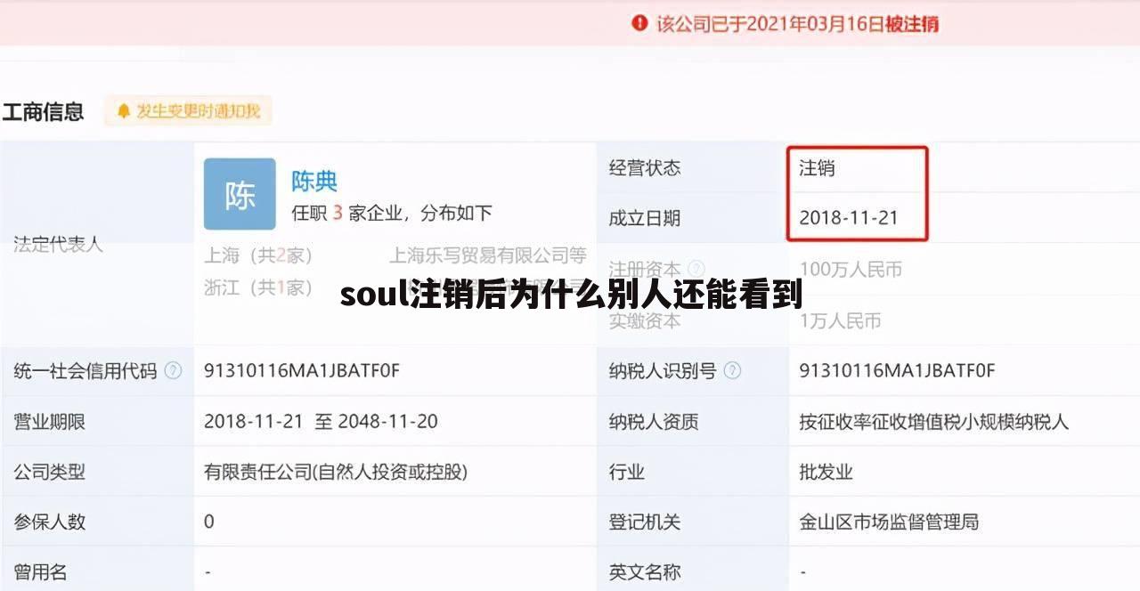 soul注销后为什么别人还能看到