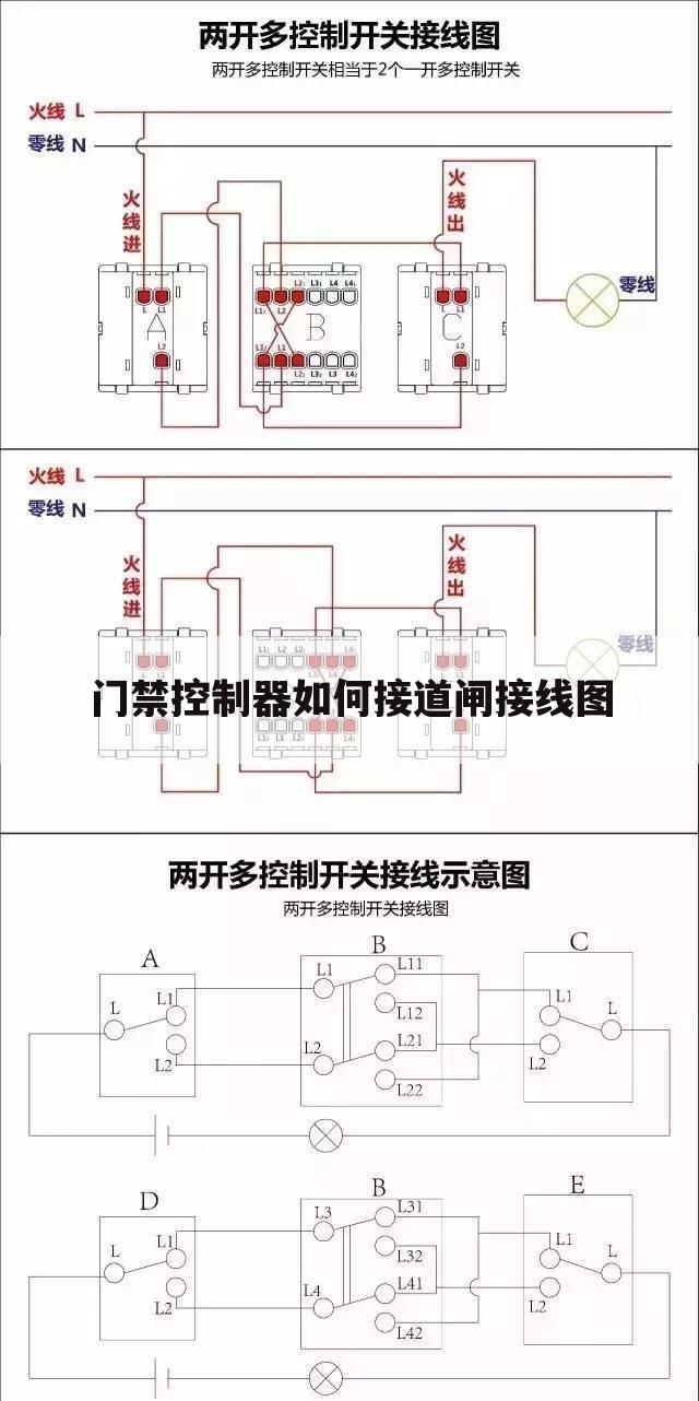 门禁控制器如何接道闸接线图