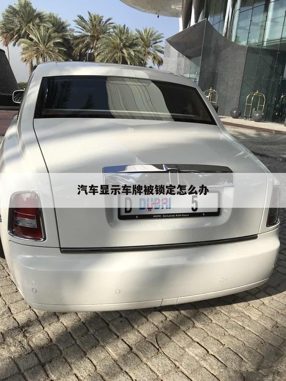 汽车显示车牌被锁定怎么办