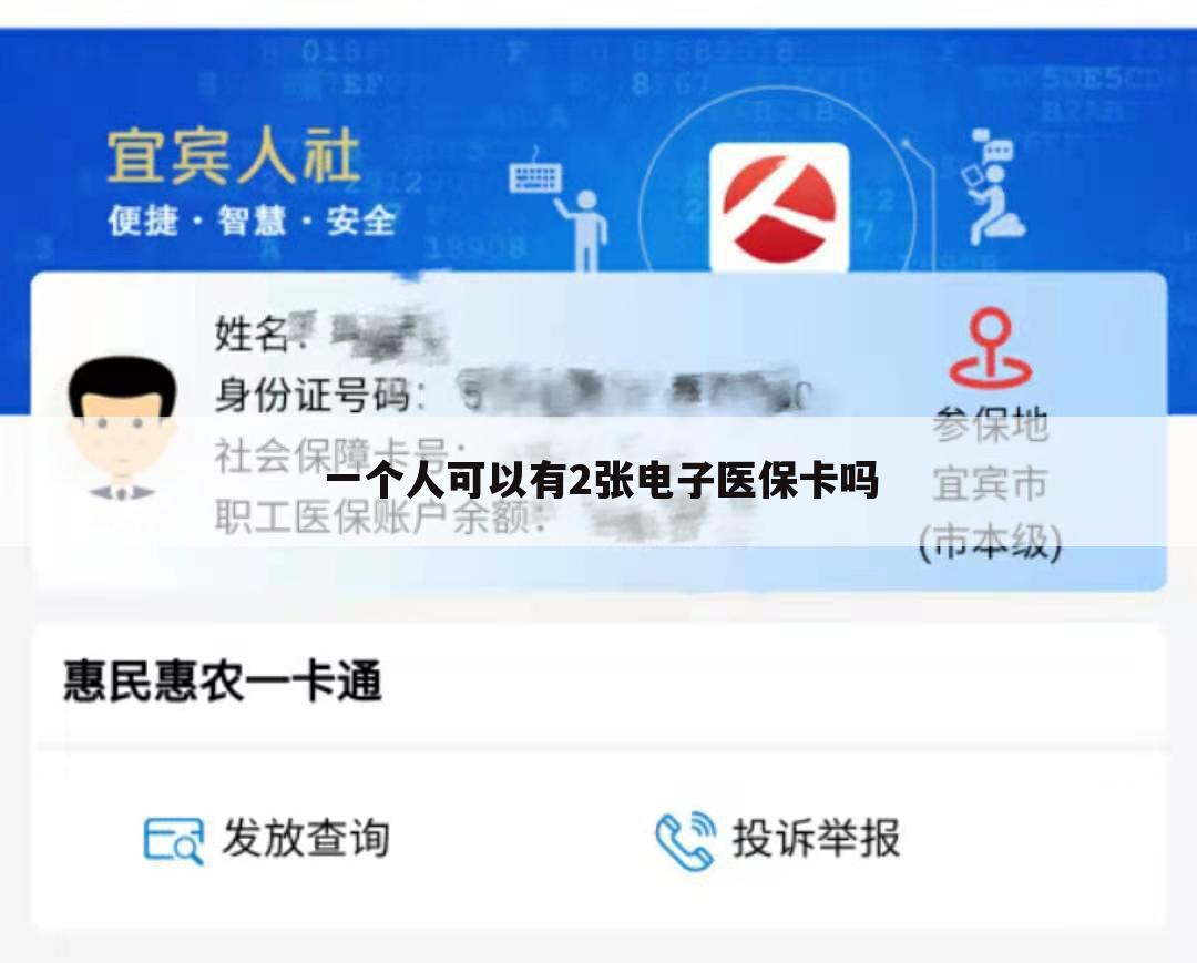 一个人可以有2张电子医保卡吗