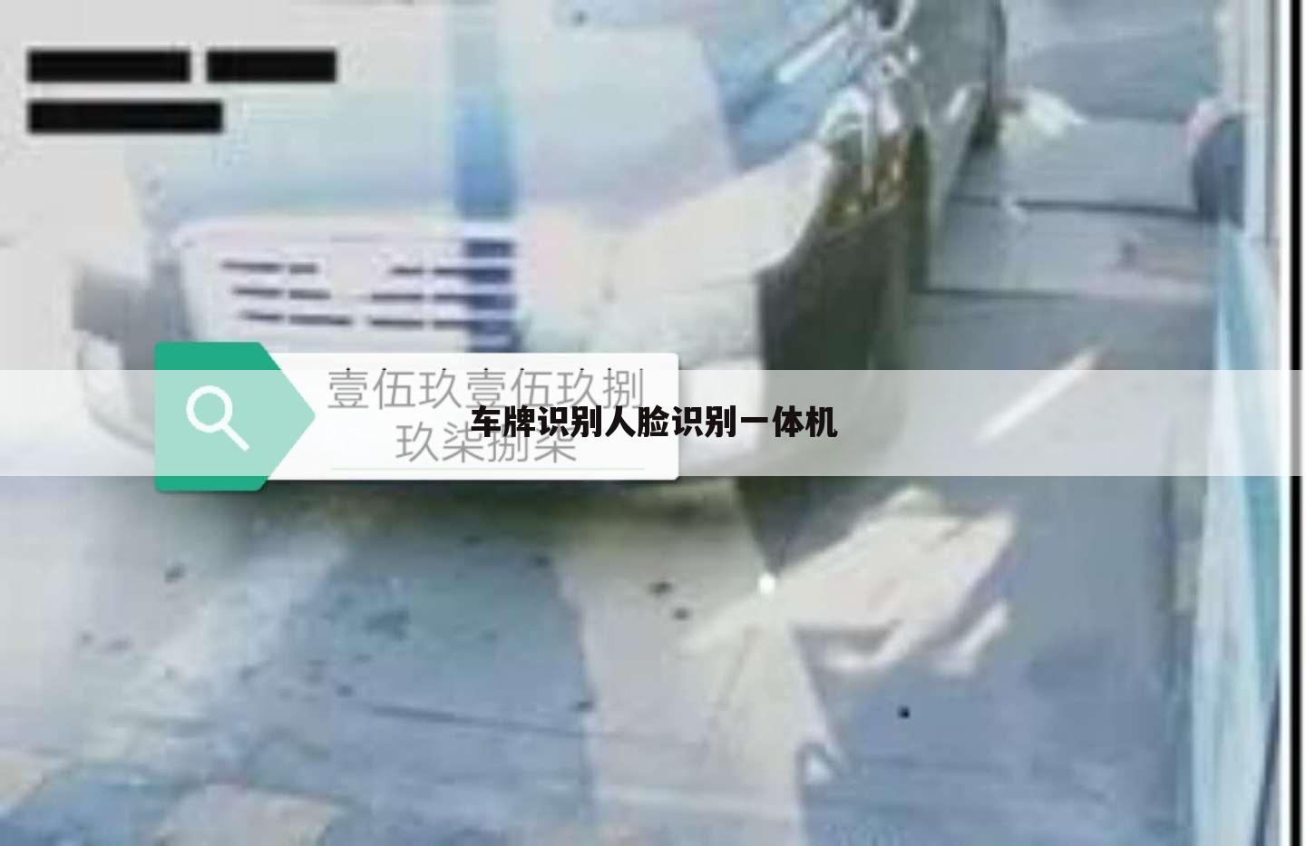 车牌识别人脸识别一体机