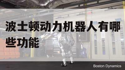 波士顿动力机器人有哪些功能