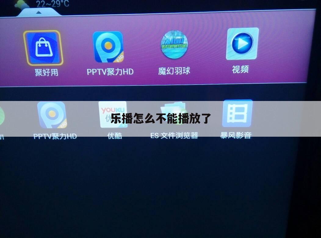 乐播怎么不能播放了
