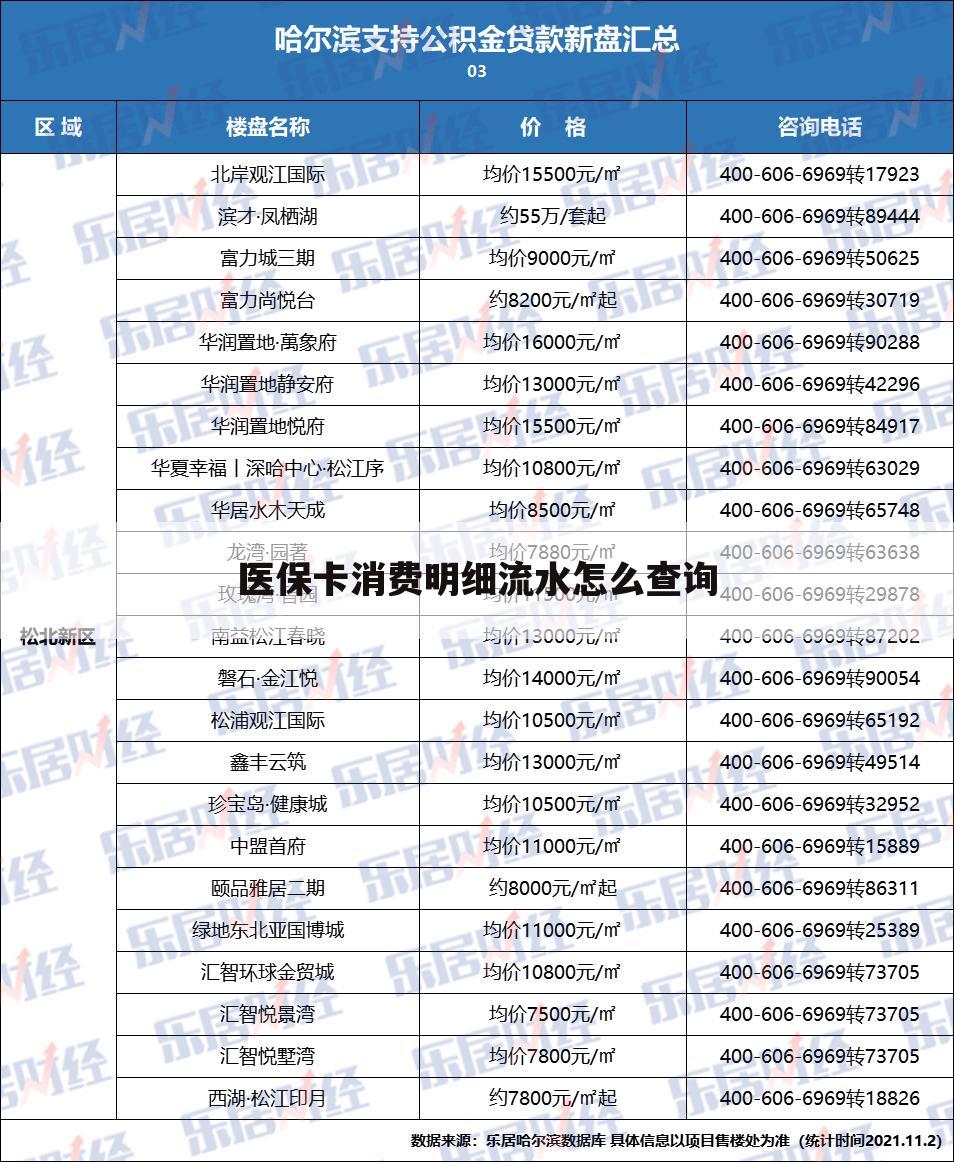医保卡消费明细流水怎么查询