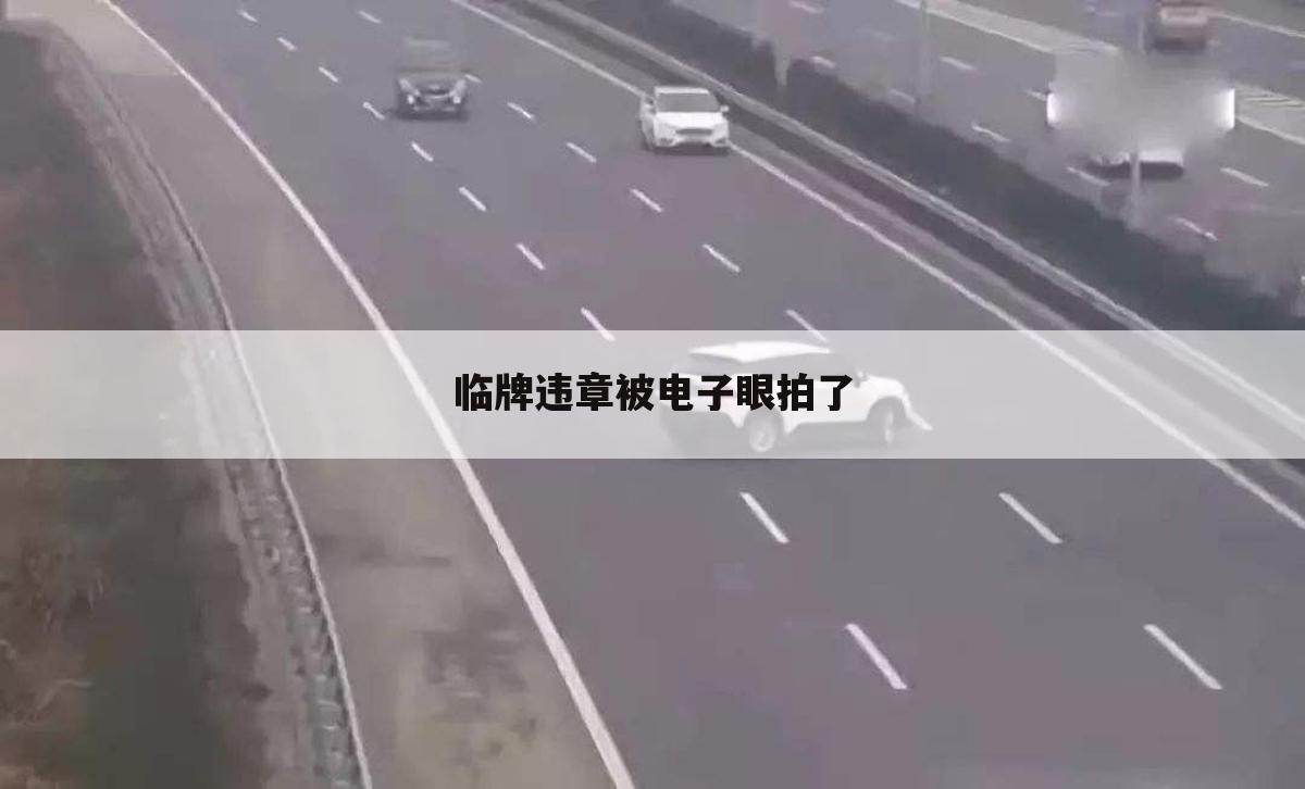 临牌违章被电子眼拍了