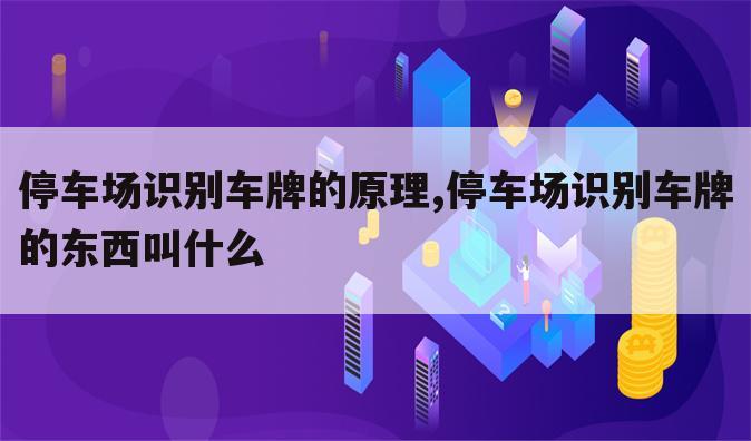 停车场识别车牌的原理,停车场识别车牌的东西叫什么